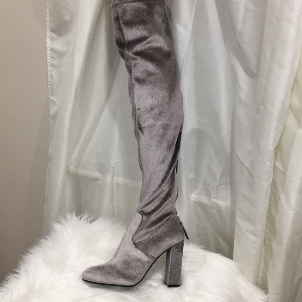 🔴 Steve Madden Grey Emotion Thigh High Boots - Picture 5 of 8